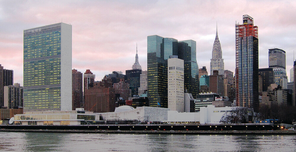 View of 50 UN from Roosevelt Island